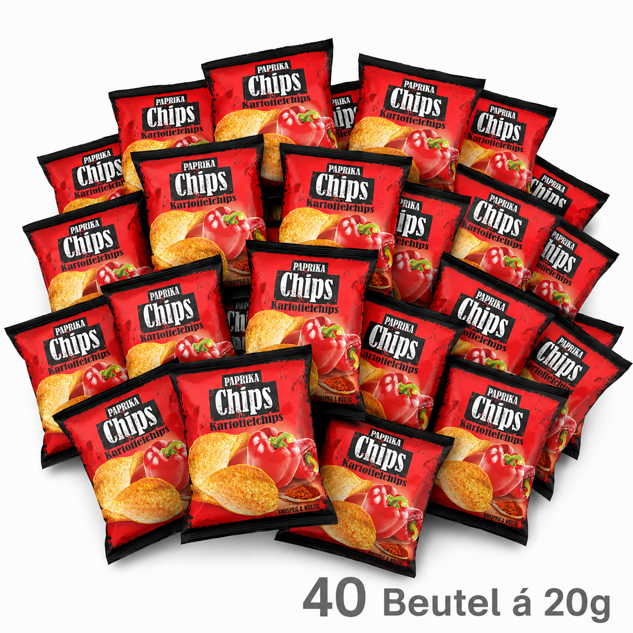 Paprika Kartoffelchips – mit Paprika-Geschmack