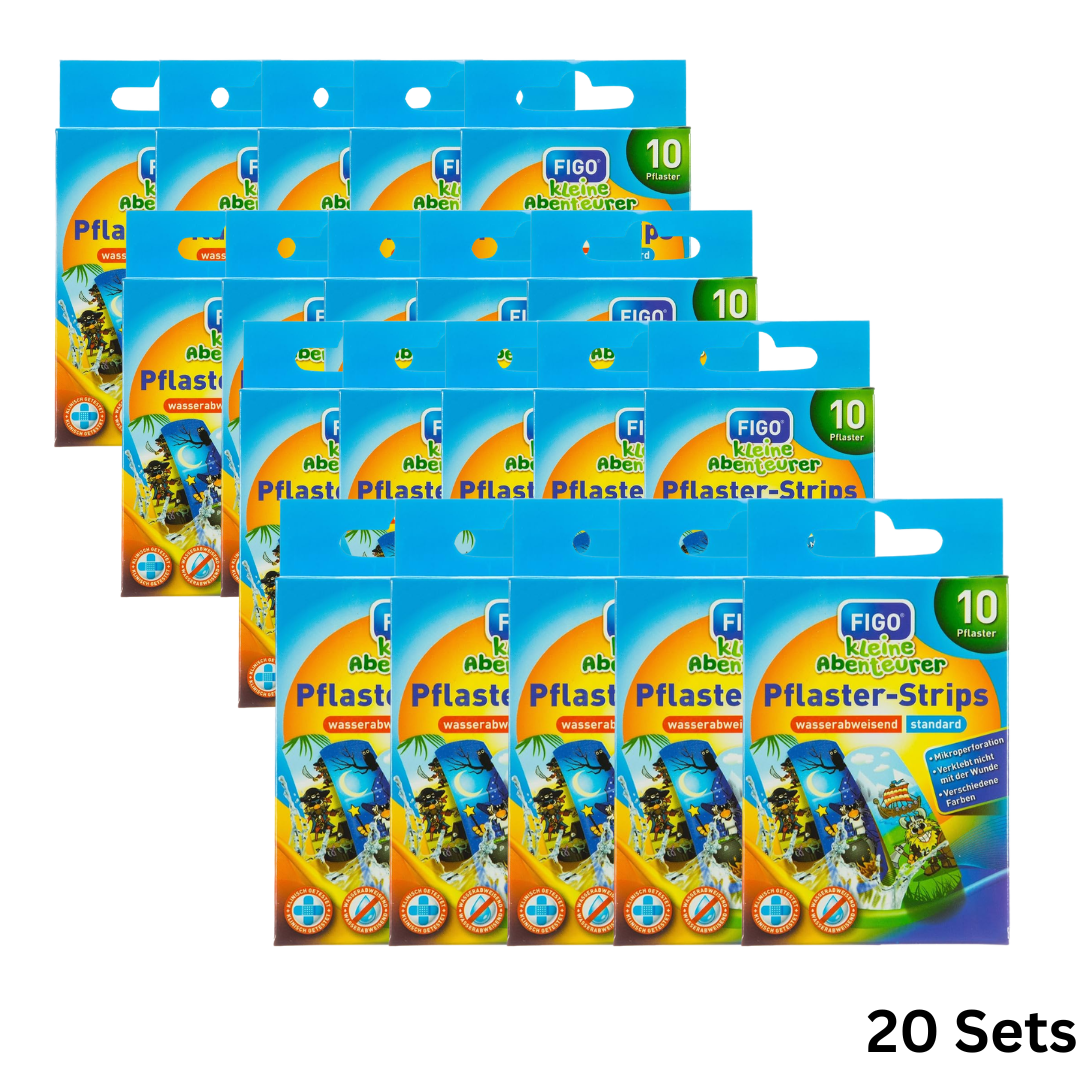20 Sets kleine Piraten & Wikinger Pflaster-Strips – 20 x 10 Pflaster  Kopie