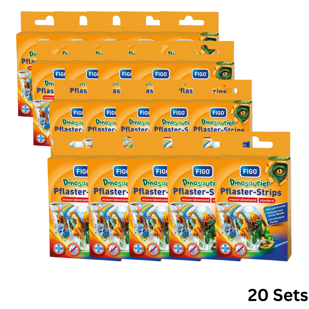 20 Sets Dinos Pflaster-Strips – 20 x 10 Pflaster