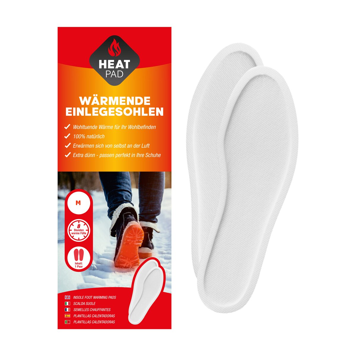Wärmende Einlegesohlen Heat Pad – 8 Stunden Wärme