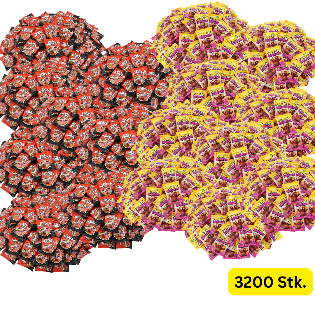 Fruchtgummi Mix 3200 Stk. –  Cola Flaschen & Gummibärchen