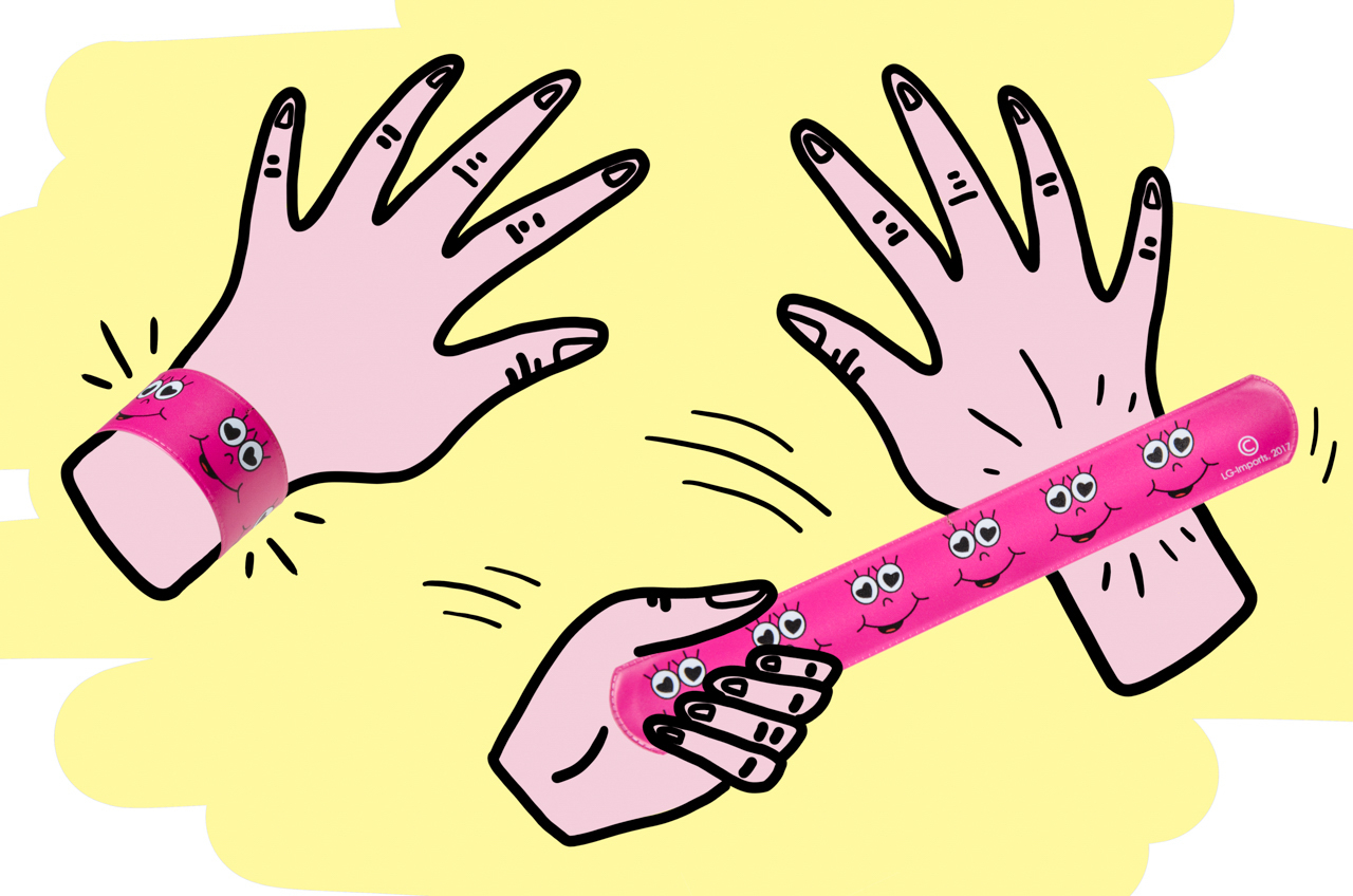 Smiley Schnapparmband 36 Stk.